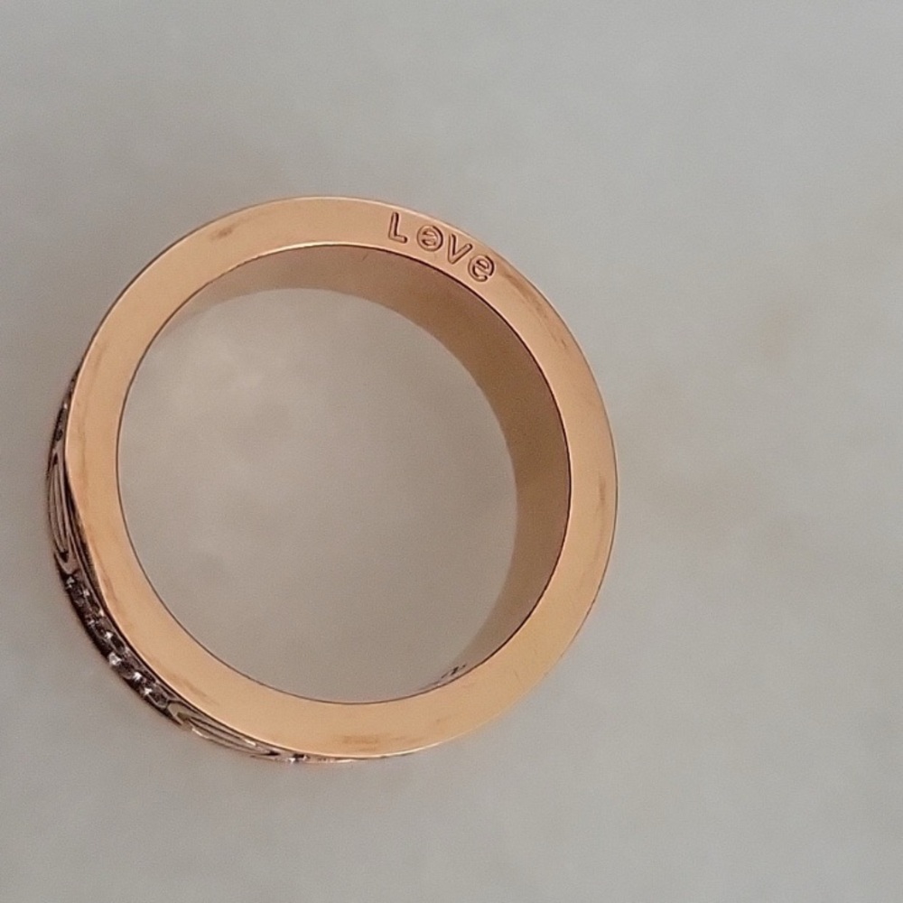 LOVE Ring 18Kt Rose Gold Plated - Picture 3 of 4